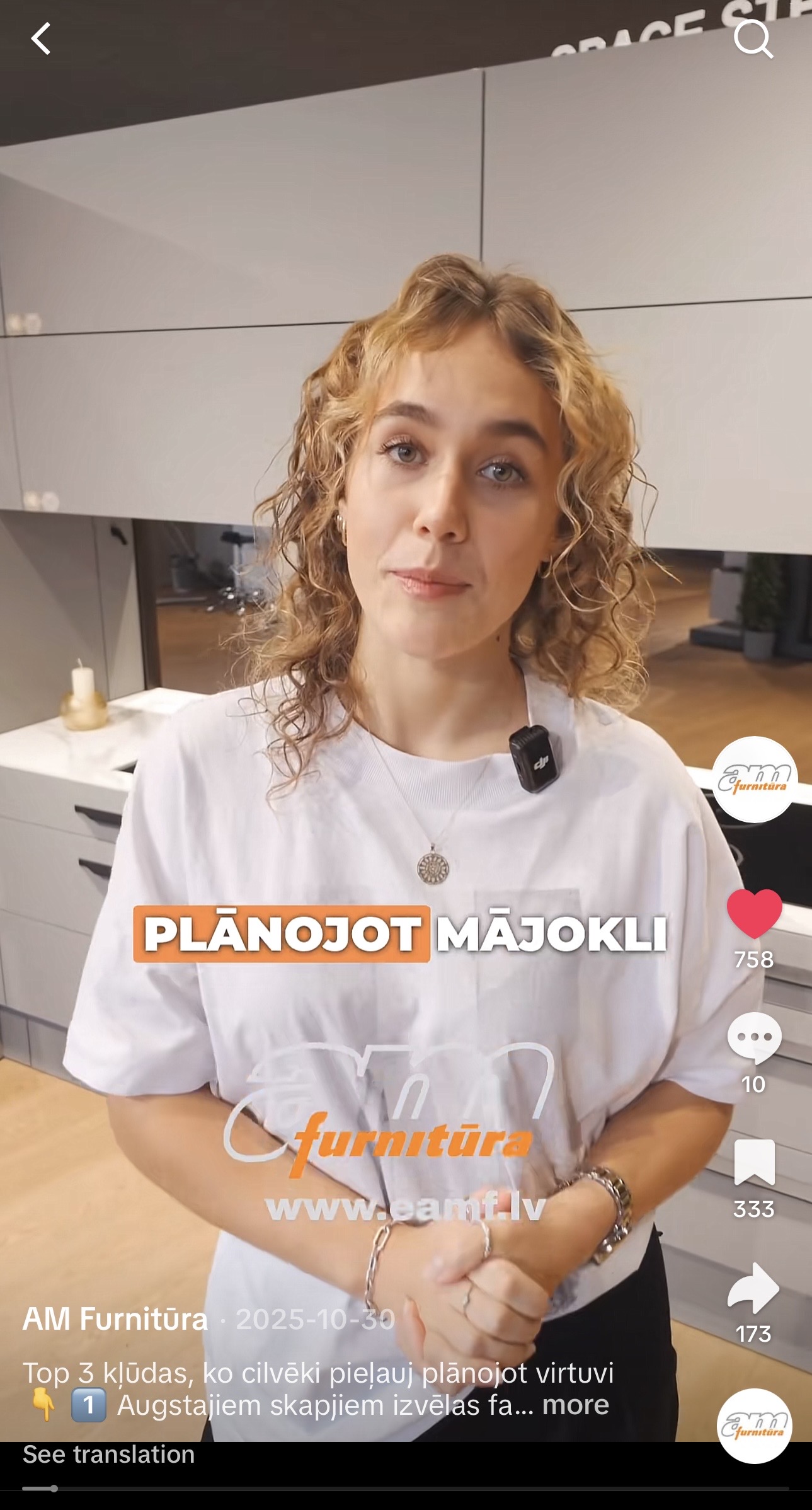 AM furnitūra tiktok video
