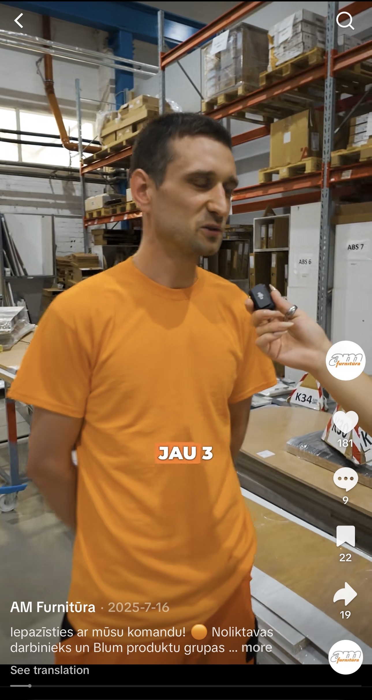 AM furnitūra tiktok video